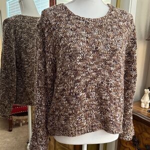 Cozy Marled Knit Crew Neck Sweater